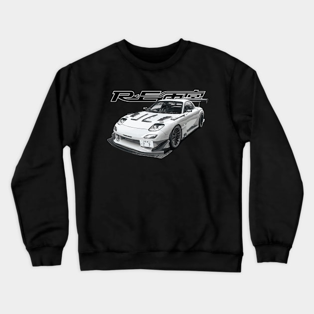 RE Amemiya Car automotive tuning rx7 fd3s n-1 body kit Crewneck Sweatshirt by cowtown_cowboy